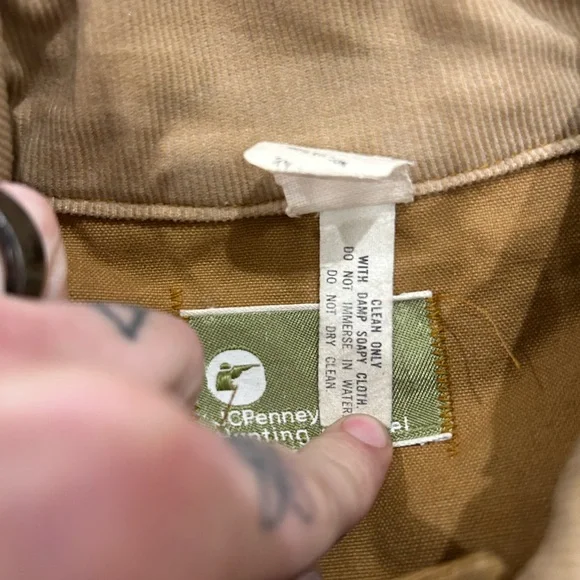 Vintage 70s JC Penney Hunting Apparel Canvas Jacket Chore Coat - Picture 6 of 8
